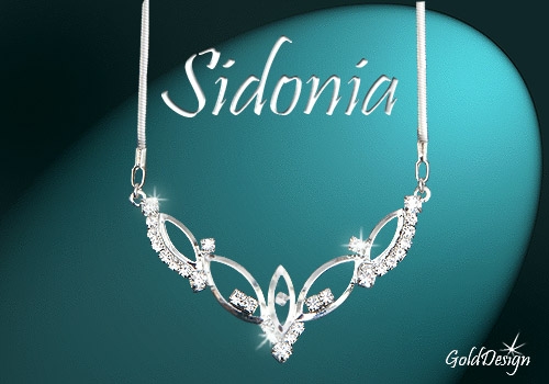 Sidonia - náhrdelník stříbřený